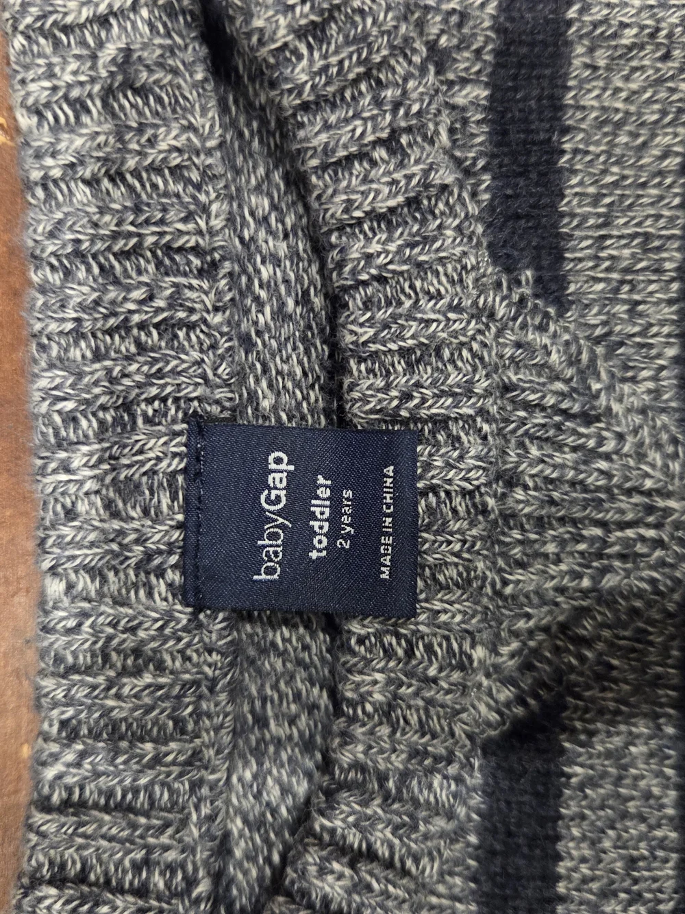 2T Baby Gap Navy and Gray Striped Crewneck Sweater